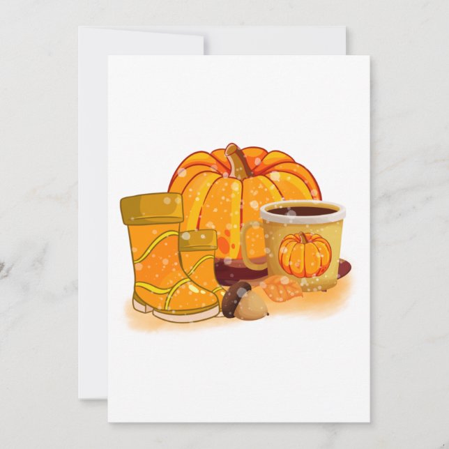 Convite Hello Fall Quote Design (Frente)