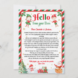 Convite Hello From Your Elves Christmas Arrival Letter 