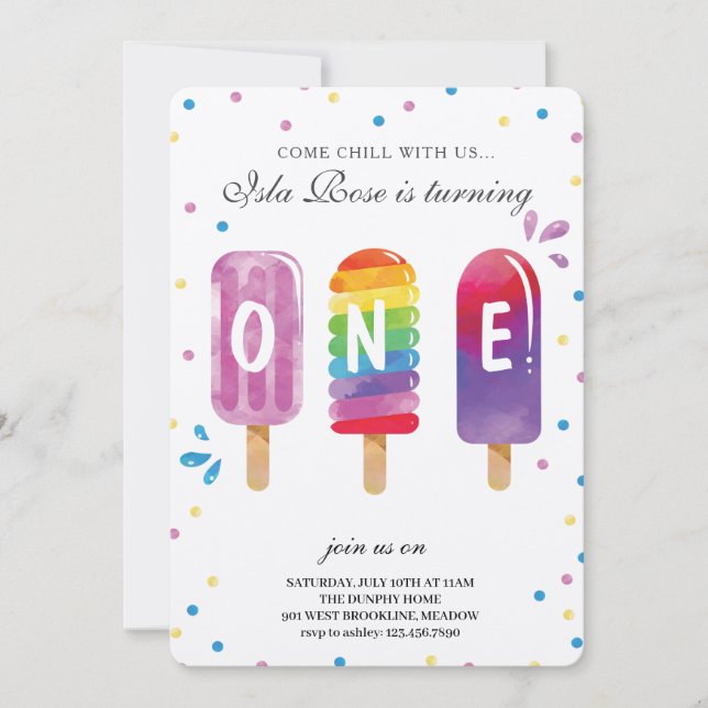 Convite Hello Summer Festa de aniversário (Frente)