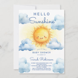 Convite Hello Sunshine Baby Shower