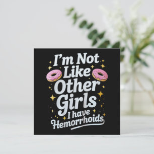 Convite Hemoroide Embaraçoso Humor Adulto Inapropriado