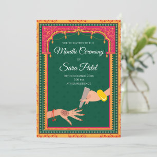 Convite Henna Calls & Mehendi convida o Partido Mehndi