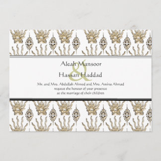 Convite Henna Hand (Ouro) (Casamento)