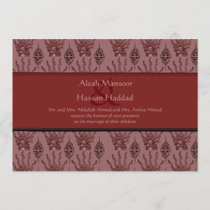 Convite Henna Hand (Red) (Casamento)
