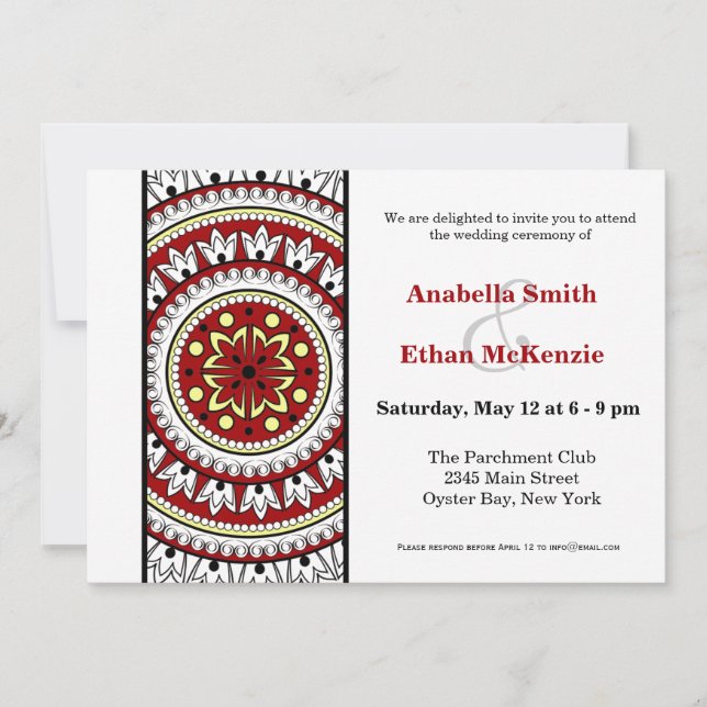 Convite Henna Mehndi Wedding (Frente)
