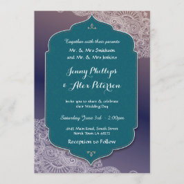 Convite Henna Style Jewel Festa de casamento Noites árabes