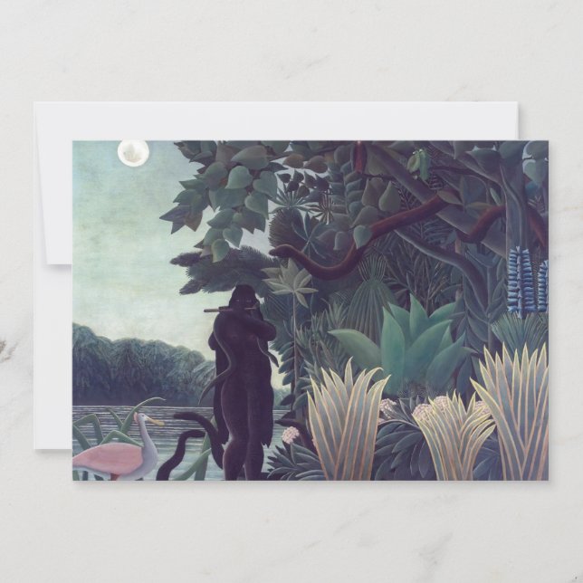 Convite Henri Rousseau - A Cobra Charmer (Frente)