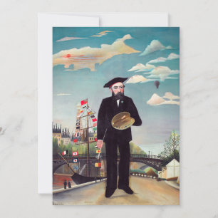 Convite Henri Rousseau - Autorretrato-Paisagem