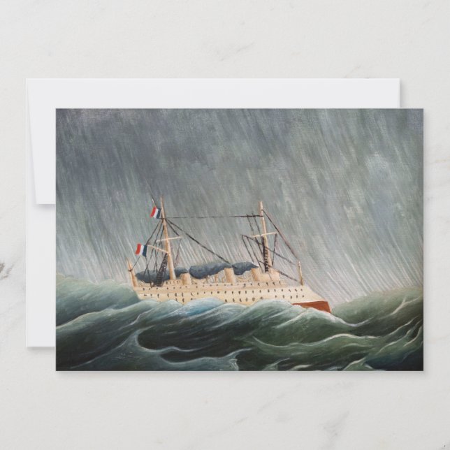 Convite Henri Rousseau - O Navio no Tempest (Frente)