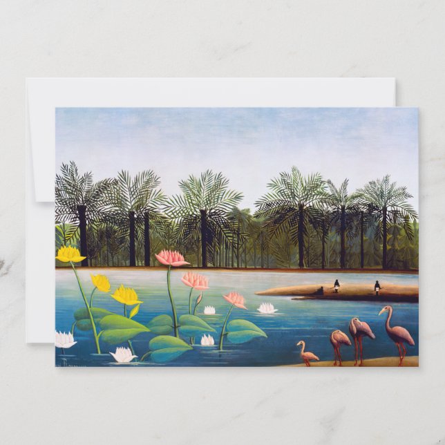 Convite Henri Rousseau - Os Flamingos (Frente)