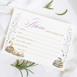 Convite Her Next Chapter Bridal Shower Advice Card