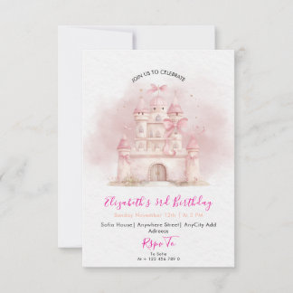 Convite Her Royal Highness Princess Birthday Party Invite