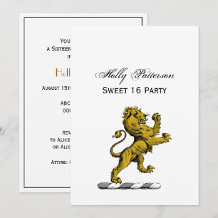 Convite Heraldic Lion Standcrest Emblem C