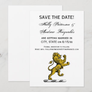 Convite Heraldic Lion Standcrest Emblem C