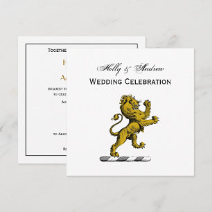 Convite Heraldic Lion Standcrest Emblem C