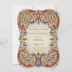 Convite Herança   Casamento Ornate Renascentista Barroco