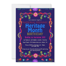 Herança Nacional Hispânica Aniversário Corante