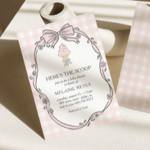 Here's the Scoop Pink Ice Cream Sundae Baby Shower