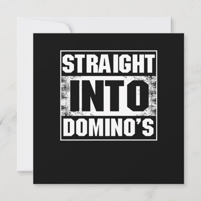 Convite Hetero em Dominoes Azulejos Puzzler Jogo Presente (Frente)