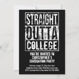 Convite Hetero fora da faculdade Festa de formatura engraç