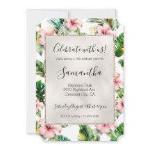 Hibisco Floral Rosa Tropical