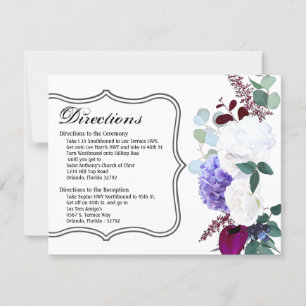 Convite Hibiscus da Lavanda da placa de direção 4.25x5.5 e