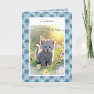 Convite Hibiscus & lace TURQUOISE