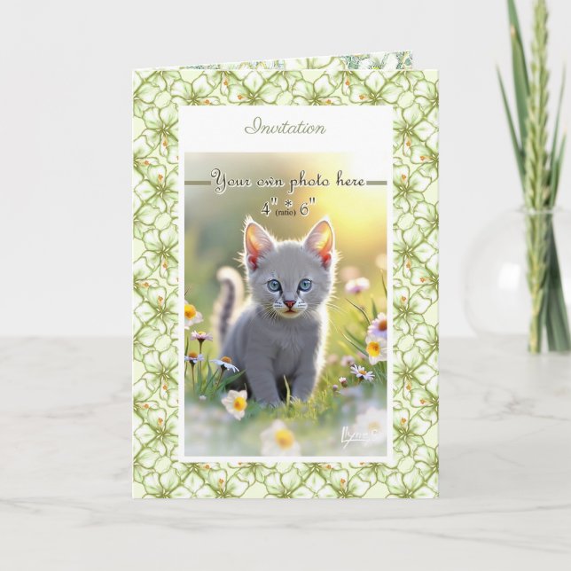 Convite Hibiscus & lace WHITE (Frente)