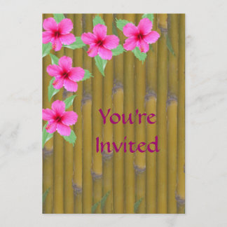 Convite Hibiscus no bambu