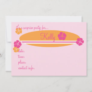 Convite Hibiscus surfado