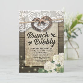 Convite Hídrangea Brunch e Chá de panela de Borracha