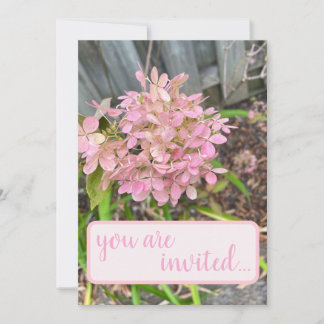 Convite Hidrangea rosa