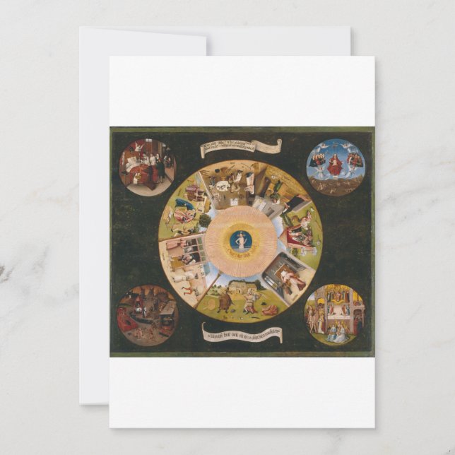 Convite Hieronymus Bosch - Os Sete Pecados Mortais E O F (Frente)