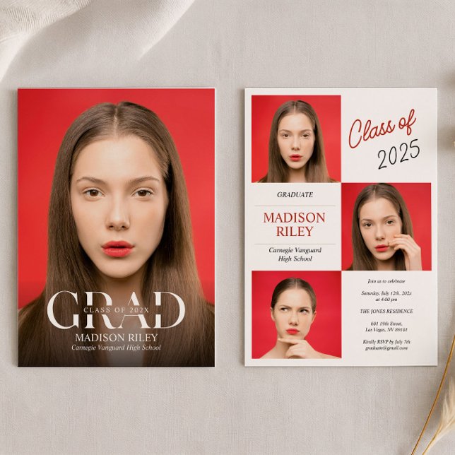 Convite High School Photo Graduation Invitation (Criador carregado)