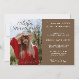 Convite High School Photo Graduation Party Invitation