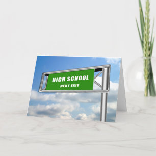 Convite Highway Exit Sign Graduation High School Next