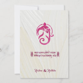Convite hindu Ganesha para casamento indiano