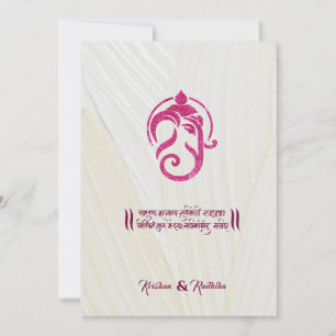 Convite hindu Ganesha para casamento indiano