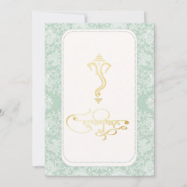 Convite hindu Ganesha para casamento indiano
