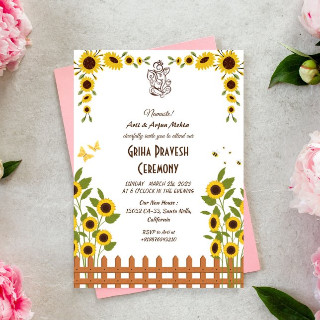 Convite Hindu House Warming Griha Pravesh (Criador carregado)