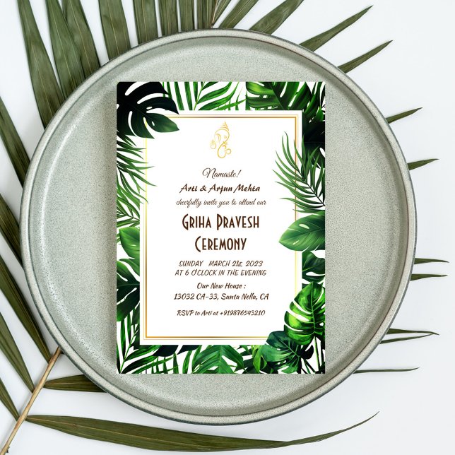 Convite Hindu House Warming Griha Pravesh (Criador carregado)