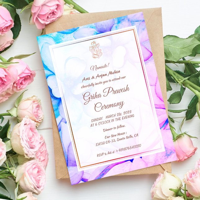 Convite Hindu House Warming Griha Pravesh (Criador carregado)