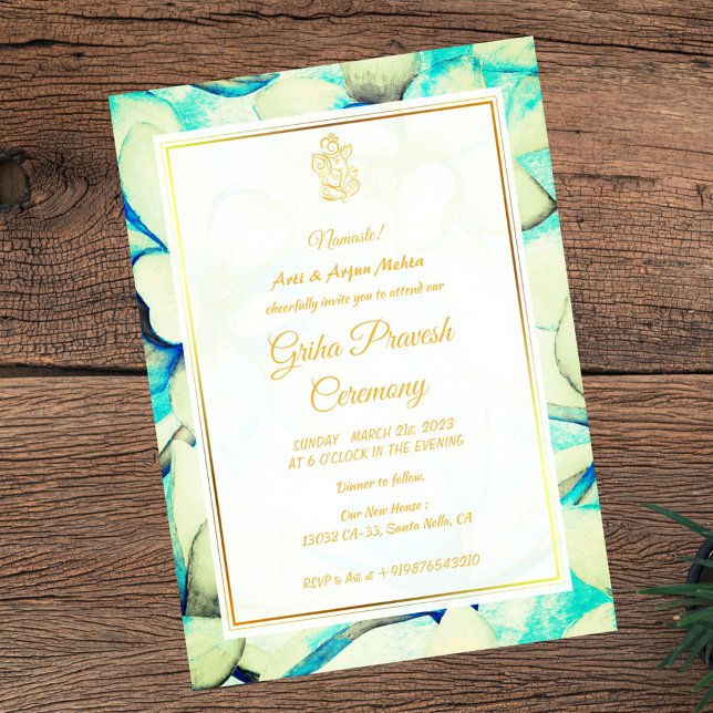 Convite Hindu House Warming Griha Pravesh (Criador carregado)