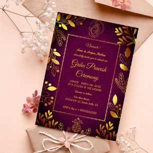 Convite Hindu House Warming Griha Pravesh