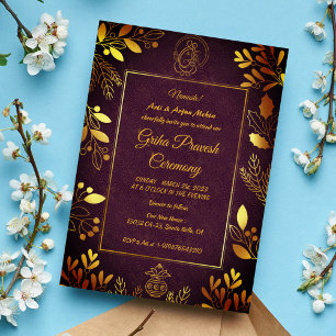 Convite Hindu House Warming Griha Pravesh