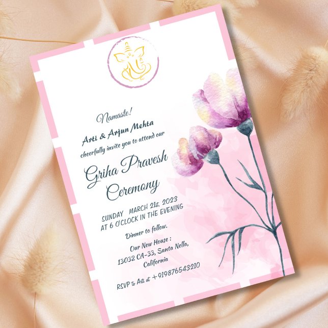 Convite Hindu House Warming Griha Pravesh (Criador carregado)