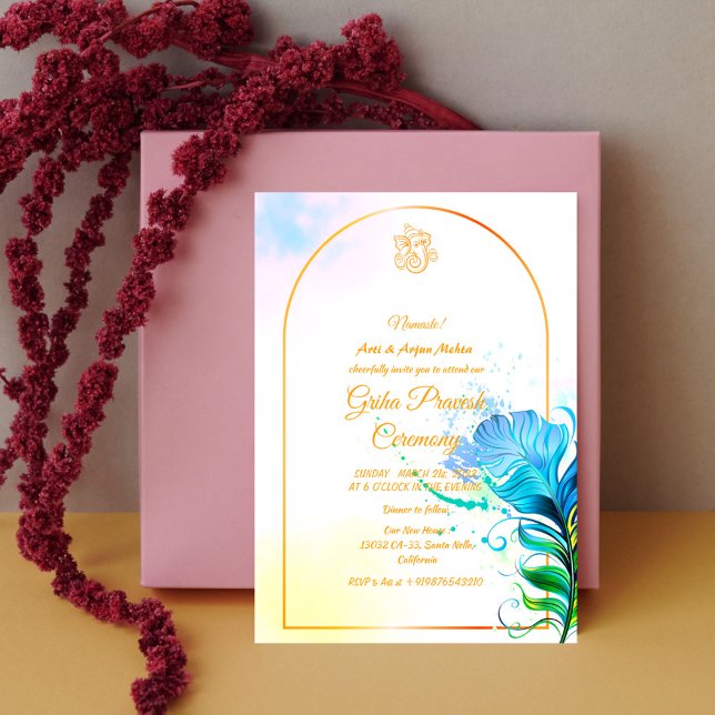 Convite Hindu House Warming Griha Pravesh (Criador carregado)