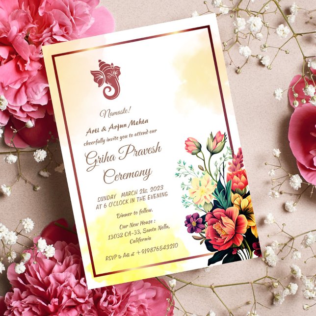 Convite Hindu House Warming Griha Pravesh (Criador carregado)