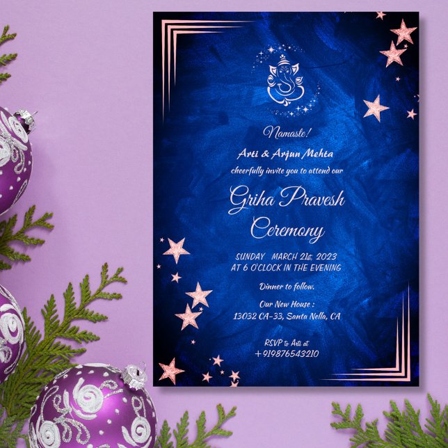 Convite Hindu House Warming Griha Pravesh (Criador carregado)