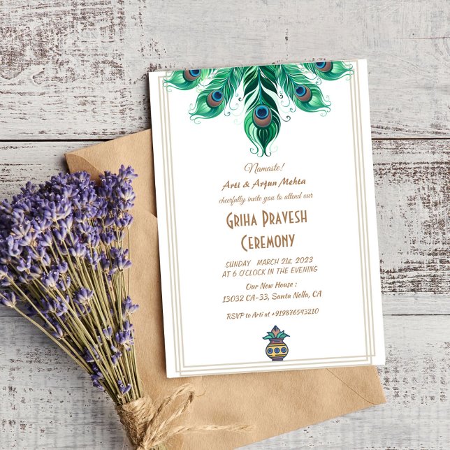 Convite Hindu House Warming Griha Pravesh (Criador carregado)